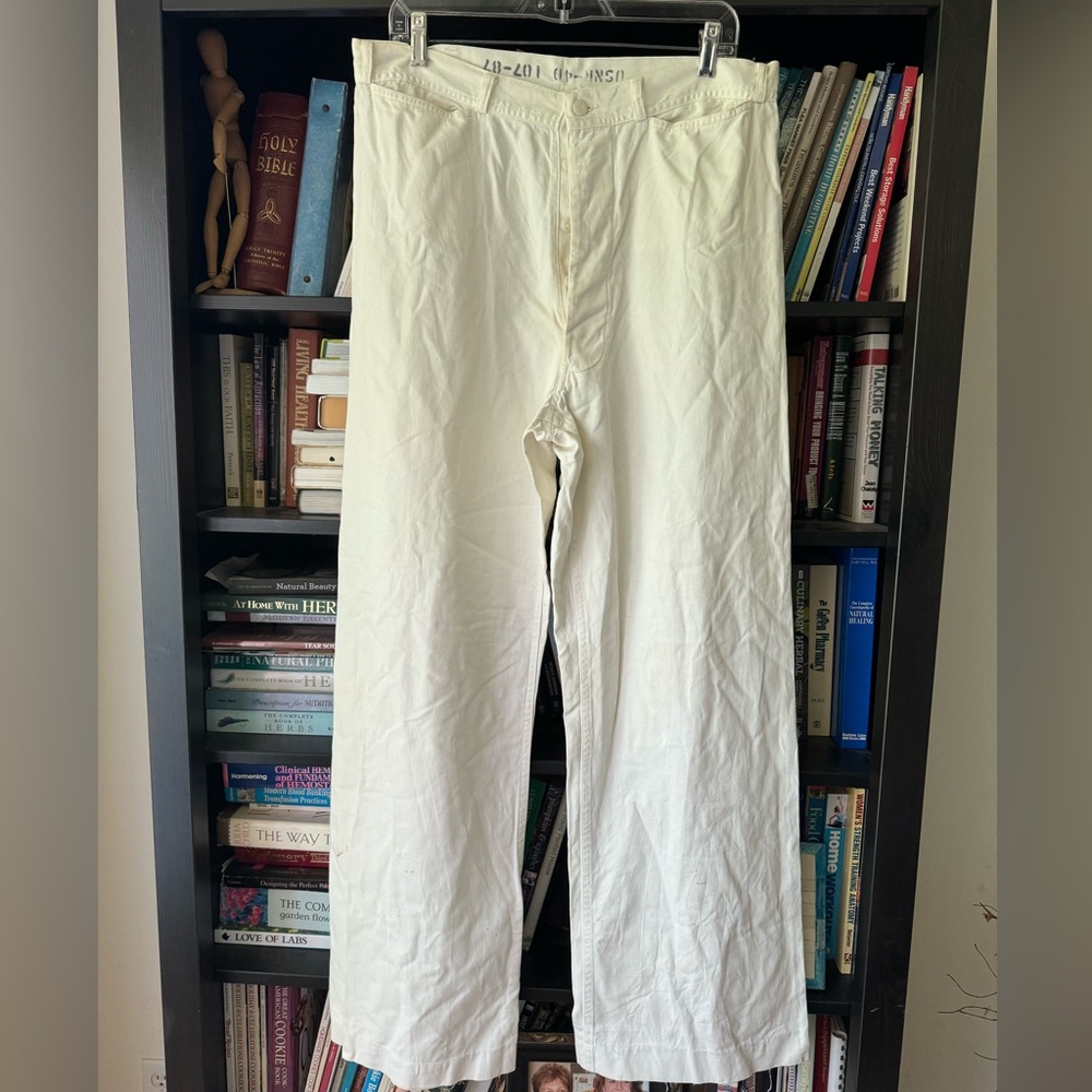 US NAVY Vintage White Trousers